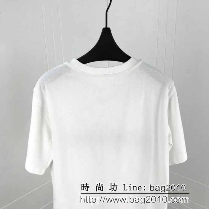 BURBERRY巴寶莉 19ss新款 Bbr字母刺繡拼接 格紋純棉汗布短袖 簡約百搭款 男女同款 ydi1703